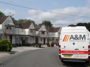 Progress on site - 18 properties will be installed with the EWI system